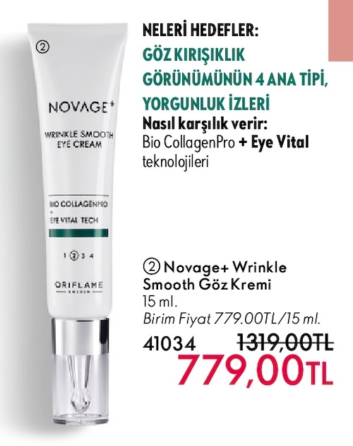 Novage+ Wrinkle Smooth Eye Cream 15 Ml