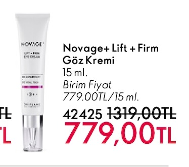 Novage+ Lift + Firm Göz Kremi 15 Ml