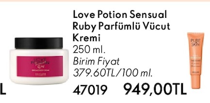 Love Potion Sensual Ruby Parfümlü Vücut Kremi 250 Ml.