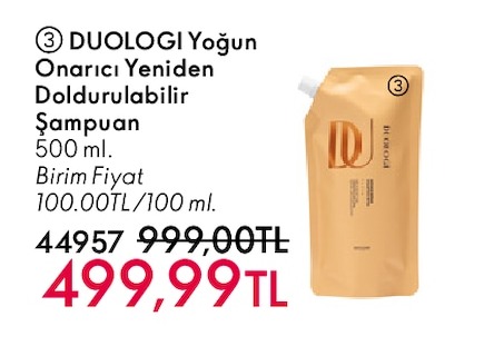 Duologi Yoğun Onarıcı Yeniden Doldurulabilir Şampuan 500 Ml