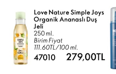 Love Nature Simple Joys Organik Ananaslı Duş Jeli 250 Ml