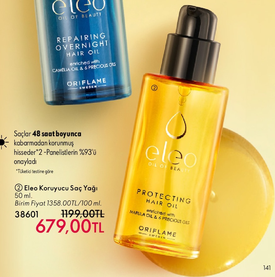 Oriflame Eleo Koruyucu Saç Yağı 50 Ml