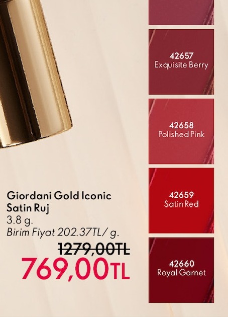 Giordani Gold Iconic Satin Ruj