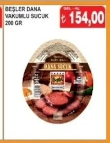 Beşler Dana Vakumlu Sucuk 200 Gr