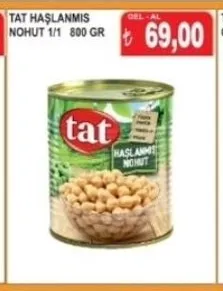 Tat Haşlanmiş Nohut 1/1 800 Gr
