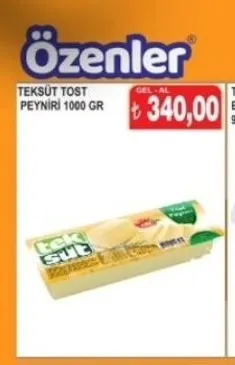 Özenler Teksüt Tost Peyni̇Ri̇ 1000 Gr