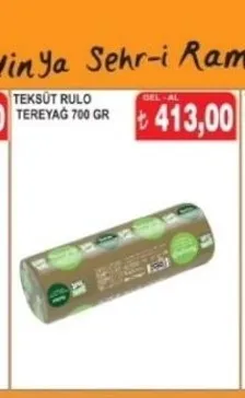 Teksüt Rulo Tereyağ 700 Gr