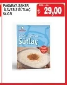 Pakmaya Şeker İlavesiz Sütlaç 54 Gr