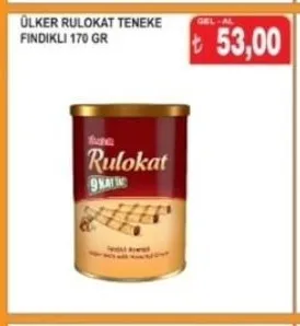 Ülker Rulokat Teneke Fındıklı 170 Gr