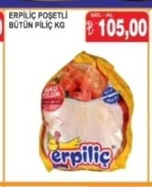 Erpiliç Poşetli Bütün Piliç Kg
