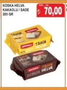 Koska Helva Kakaolu / Sade 200 Gr