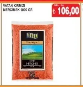 Vatan Kirmizi Mercimek 1000 Gr