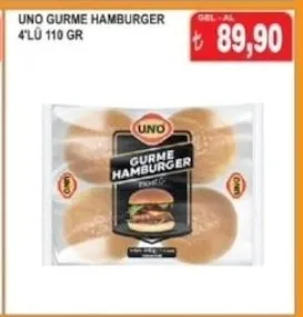 Uno Gurme Hamburger 4'Lü 110 Gr