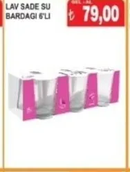 Lav Sade Su Bardaği 6'Li