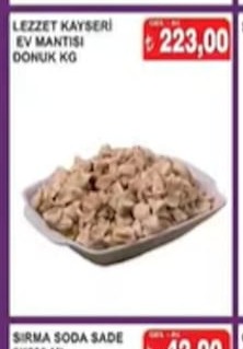 Lezzet Kayseri Ev Mantısı Donuk Kg