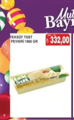 Teksüt Tost Peyniri 1000 Gr