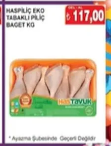 Haspiliç Eko Tabaklı Piliç Baget Kg