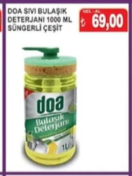 Doa Sıvı Bulaşık Deterjanı 1000 Ml Süngerli Çeşit