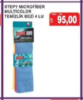 Stepy Microfiber Multicolor Temizlik Bezi 4 Lü