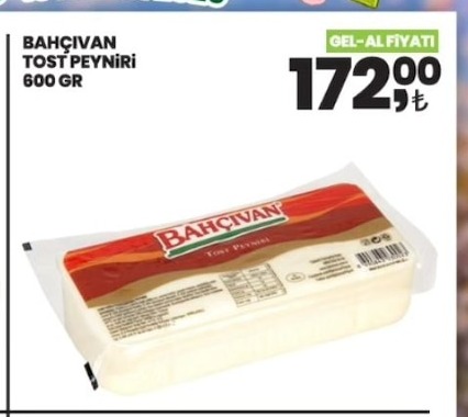 Bahçıvan Tost Peyniri 600 Gr