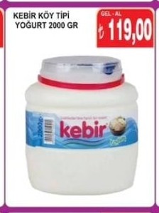 Kebir Köy Tipi Yoğurt 2000 Gr