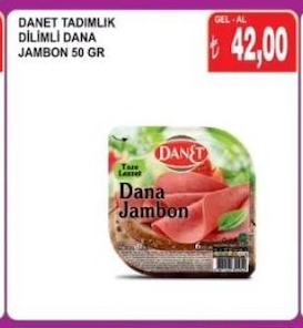 Danet Tadımlık Dilimli Dana Jambon 50 Gr