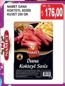 Namet Dana Kokteyl Sosis Kuvet 250 Gr