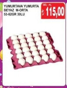 Yumurtava Yumurta Beyaz M-Orta 53-62Gr 30Lu