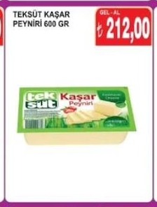 Teksüt Kaşar Peyniri 600 Gr