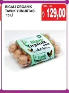 Bigali Organik Tavuk Yumurtasi 15'Li