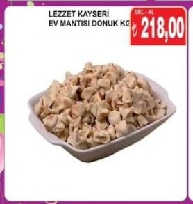 Lezzet Kayseri Ev Mantisi Donuk Kg
