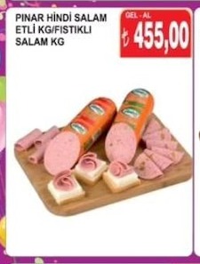 Pınar Hindi Salam Etli Kg/Fıstıklı Salam Kg