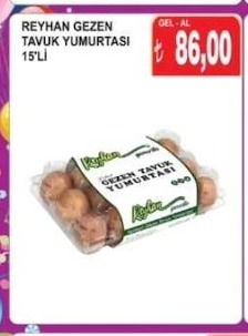 Reyhan Gezen Tavuk Yumurtası 15'Li