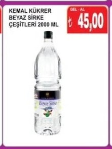 Kemal Kükrer Beyaz Sirke Çeşitleri 2000 Ml