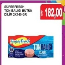 Superfresh Ton Balığı Bütün Dilim 2X140 Gr