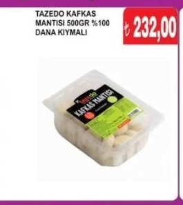 Tazedo Kafkas Mantisi 500Gr %100 Dana Kiymali