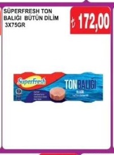 Süperfresh Ton Balığı Bütün Dilim 3X75Gr