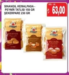 Sinangil Kemalpaşa - Peynir Tatlisi 150 Gr Şekerpare 230 Gr