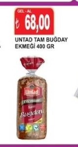 Untad Tam Buğday Ekmeği 400 Gr