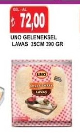 Uno Geleneksel Lavaş 25Cm 390 Gr