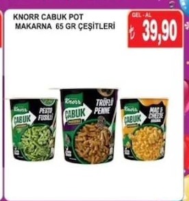 Knorr Çabuk Pot Makarna 65 Gr Çeşitleri