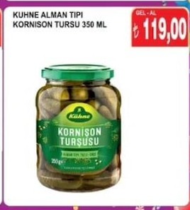 Kuhne Alman Tipi Kornişon Turşu 350 Ml