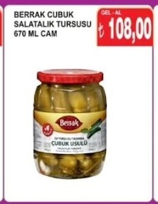 Berrak Çubuk Salatalık Turşusu 670 Ml Cam