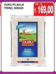 Duru Pilavlık Pirinç 2000Gr
