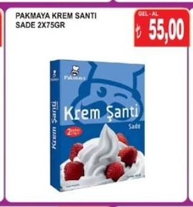 Pakmaya Krem Şanti Sade 2X75Gr