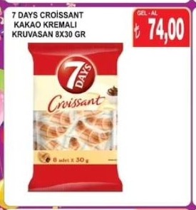 7 Days Croıssant Kakao Kremali Kruvasan 8X30 Gr