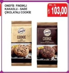 Onefis Fındıklı Kakaolu - Sade Çikolatalı Cookie