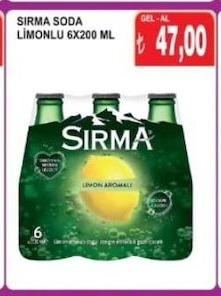Sırma Soda Limonlu 6X200 Ml