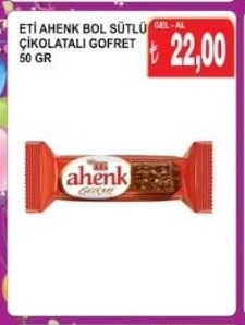 Eti Ahenk Bol Sütlü Çikolatali Gofret 50 Gr