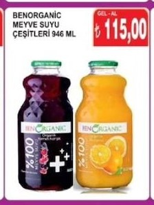 Benorganic Meyve Suyu Çeşitleri 946 Ml